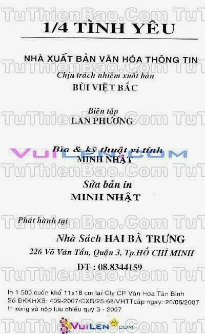 1/4 Tình Yêu Chapter 4 - Trang 2