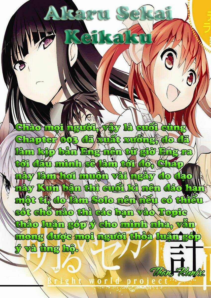 Akarui Sekai Keikaku Chapter 3 - Trang 2