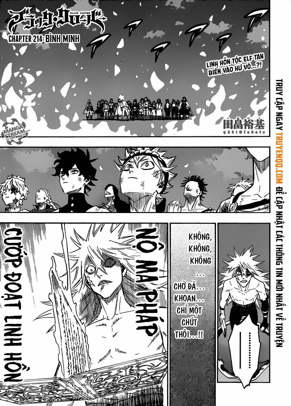 black clover - pháp sư không phép thuật chapter 214 - Trang 2