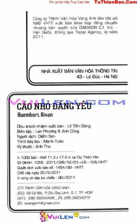 Cáo Nhỏ Đáng Yêu Chapter 2 - Next Chapter 3