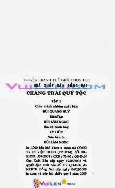 Chàng Trai Quý Tộc Chapter 1 - Trang 2