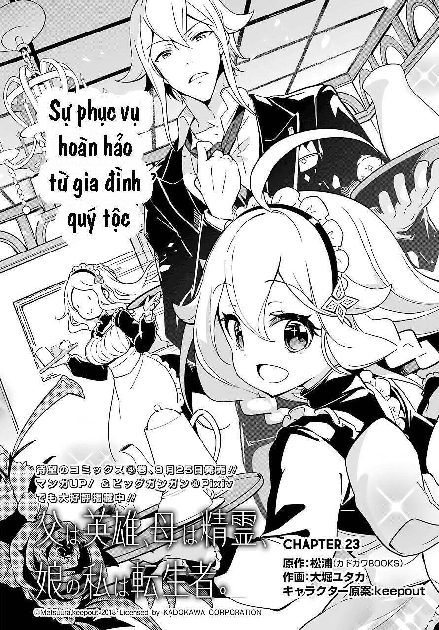 chichi wa eiyuu, haha wa seirei, musume no watashi wa tenseisha chương 23 - Next chương 24