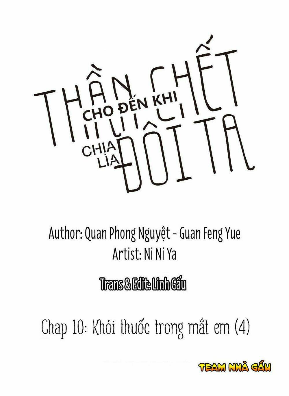 Cho Đến Khi Thần Chết Chia Lìa Đôi Ta Chapter 10 - Next Chapter 11