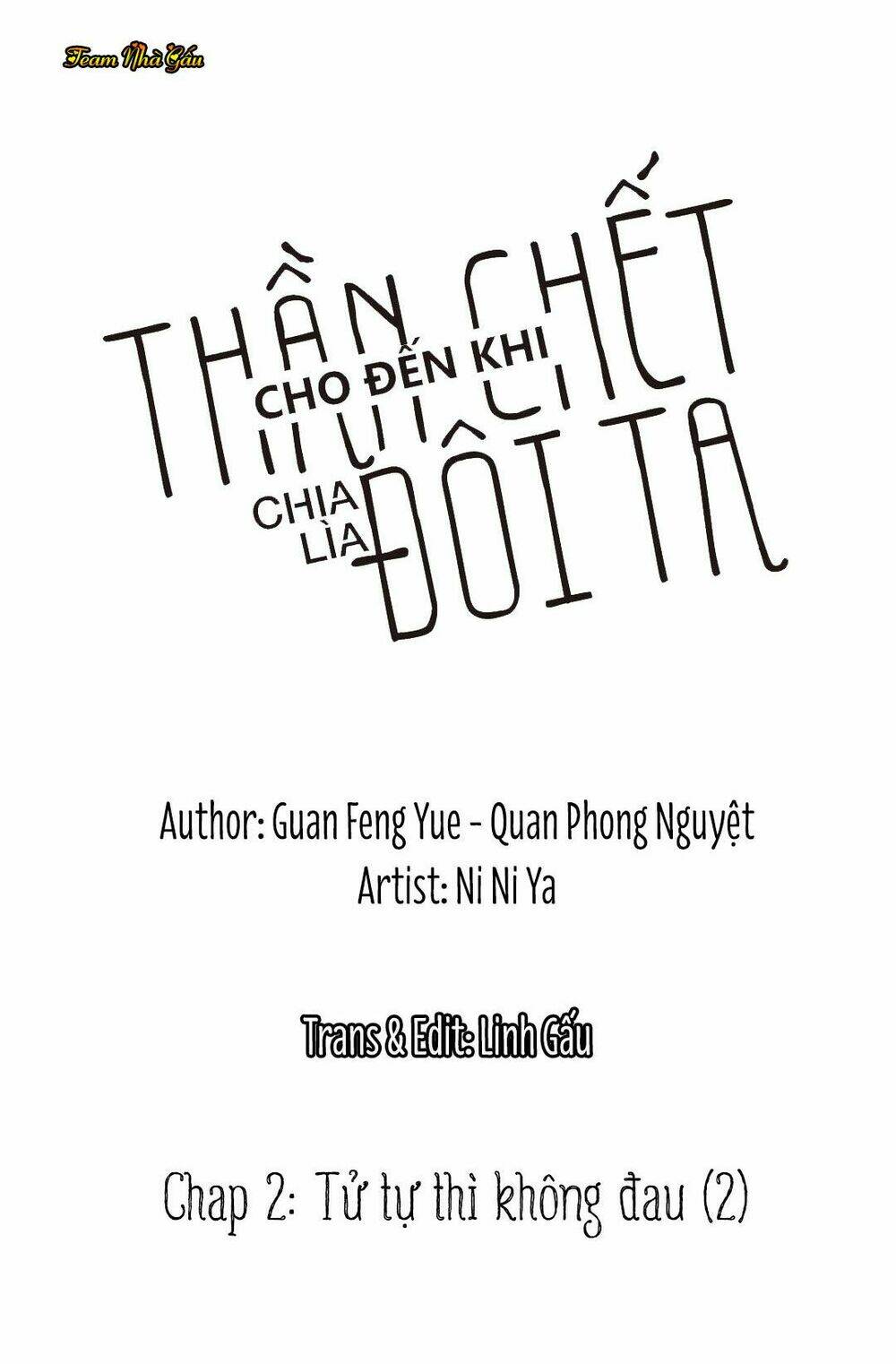 Cho Đến Khi Thần Chết Chia Lìa Đôi Ta Chapter 2 - Next Chapter 3