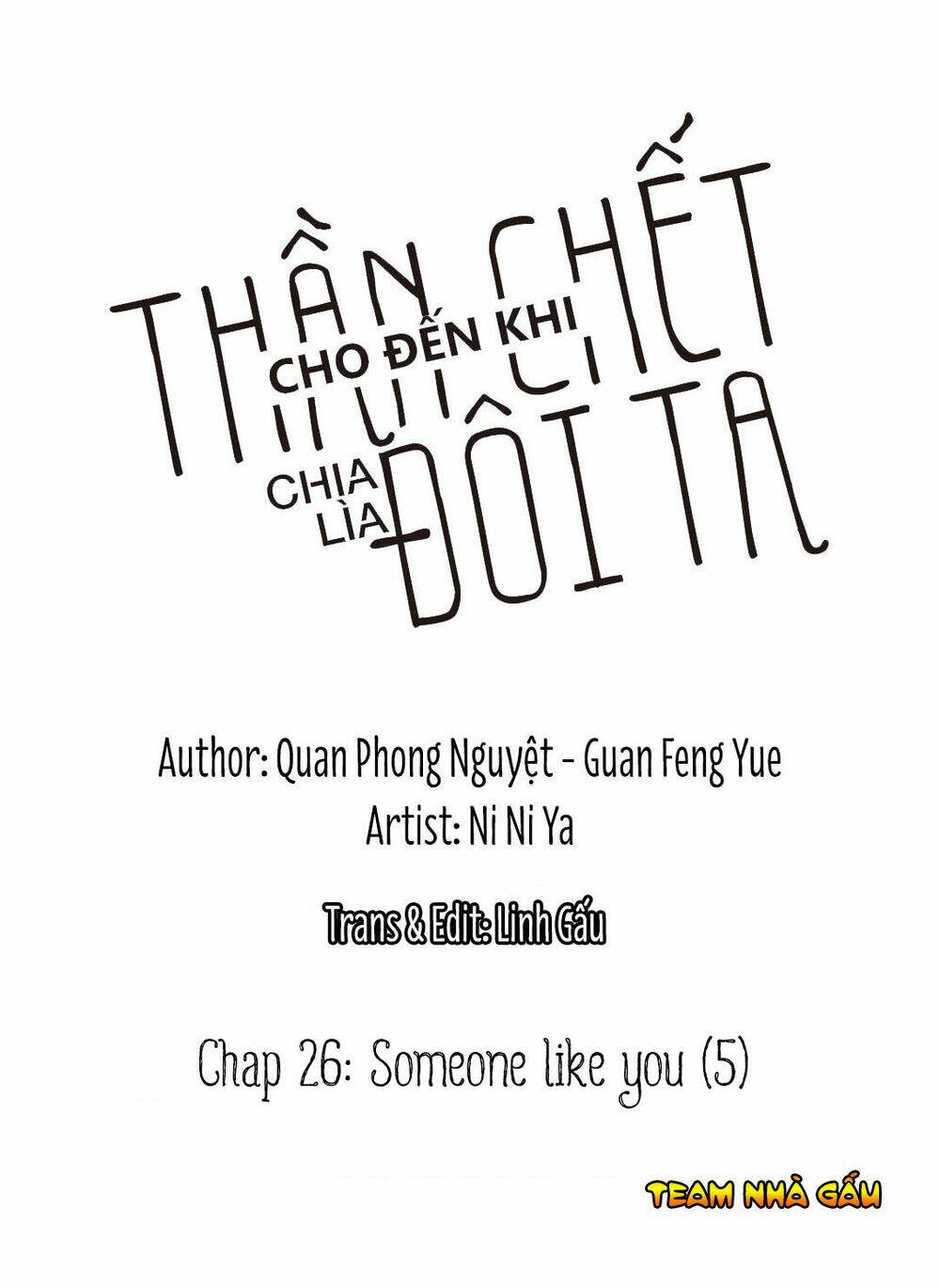 Cho Đến Khi Thần Chết Chia Lìa Đôi Ta Chapter 26 - Next Chapter 27