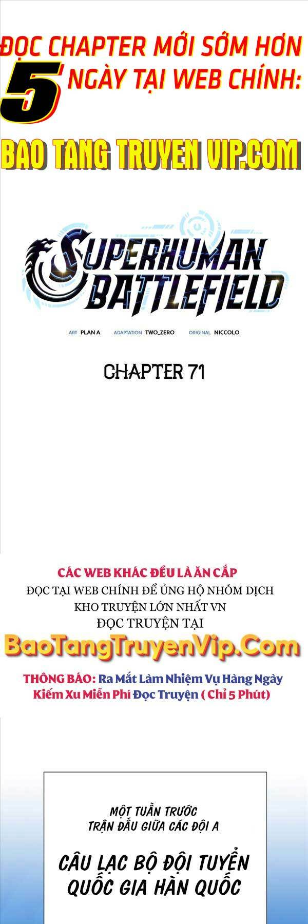 cuộc chiến siêu nhân chapter 71 - Next chương 72