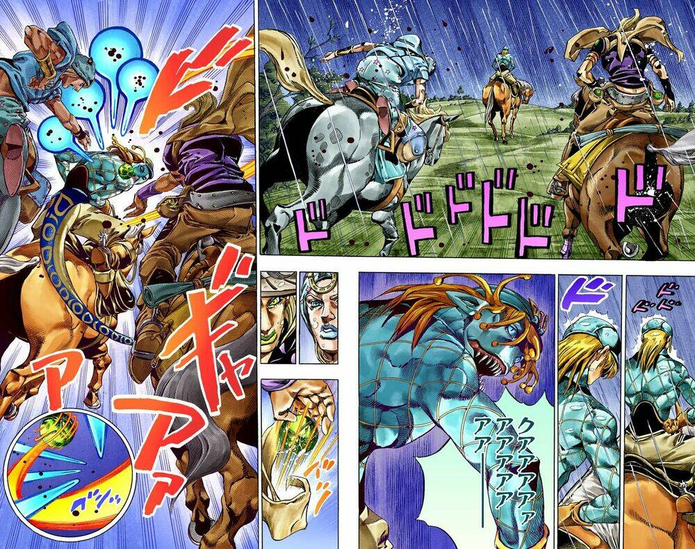 cuộc phiêu lưu bí ẩn phần 7: steel ball run chapter 38: catch the rainbow phần 1 - Next Chapter 39