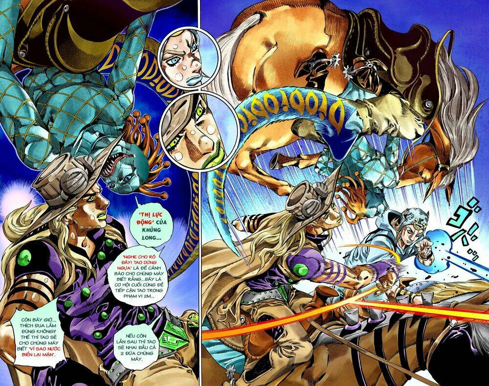 cuộc phiêu lưu bí ẩn phần 7: steel ball run chapter 38: catch the rainbow phần 1 - Next Chapter 39