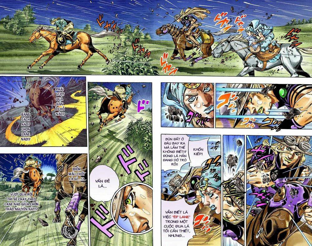 cuộc phiêu lưu bí ẩn phần 7: steel ball run chapter 38: catch the rainbow phần 1 - Next Chapter 39