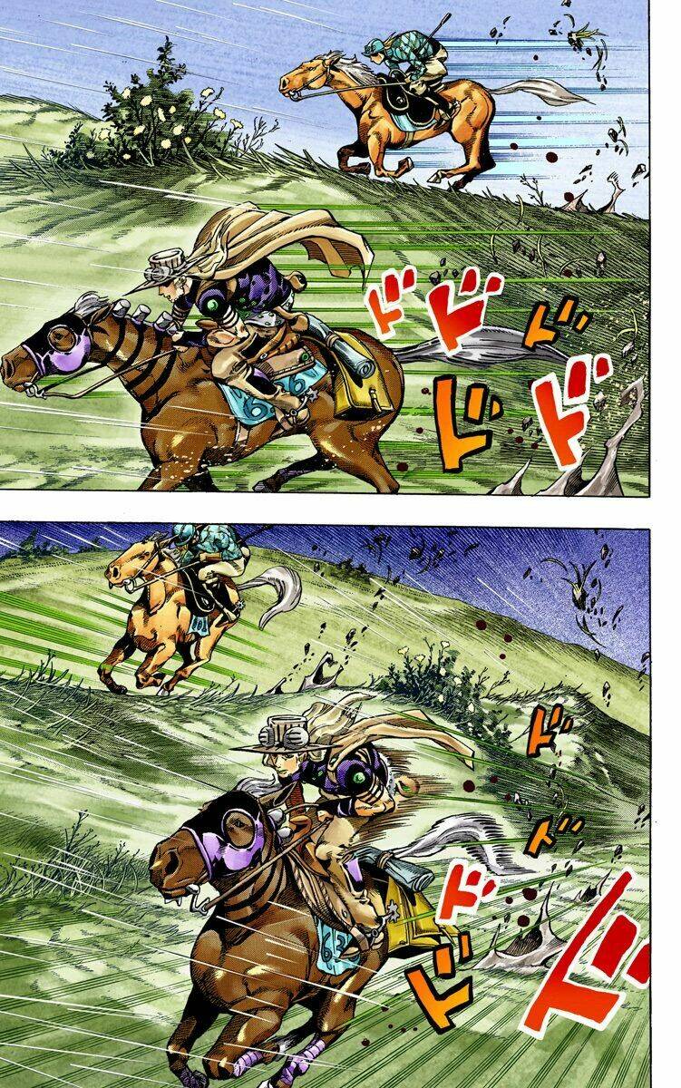 cuộc phiêu lưu bí ẩn phần 7: steel ball run chapter 38: catch the rainbow phần 1 - Next Chapter 39