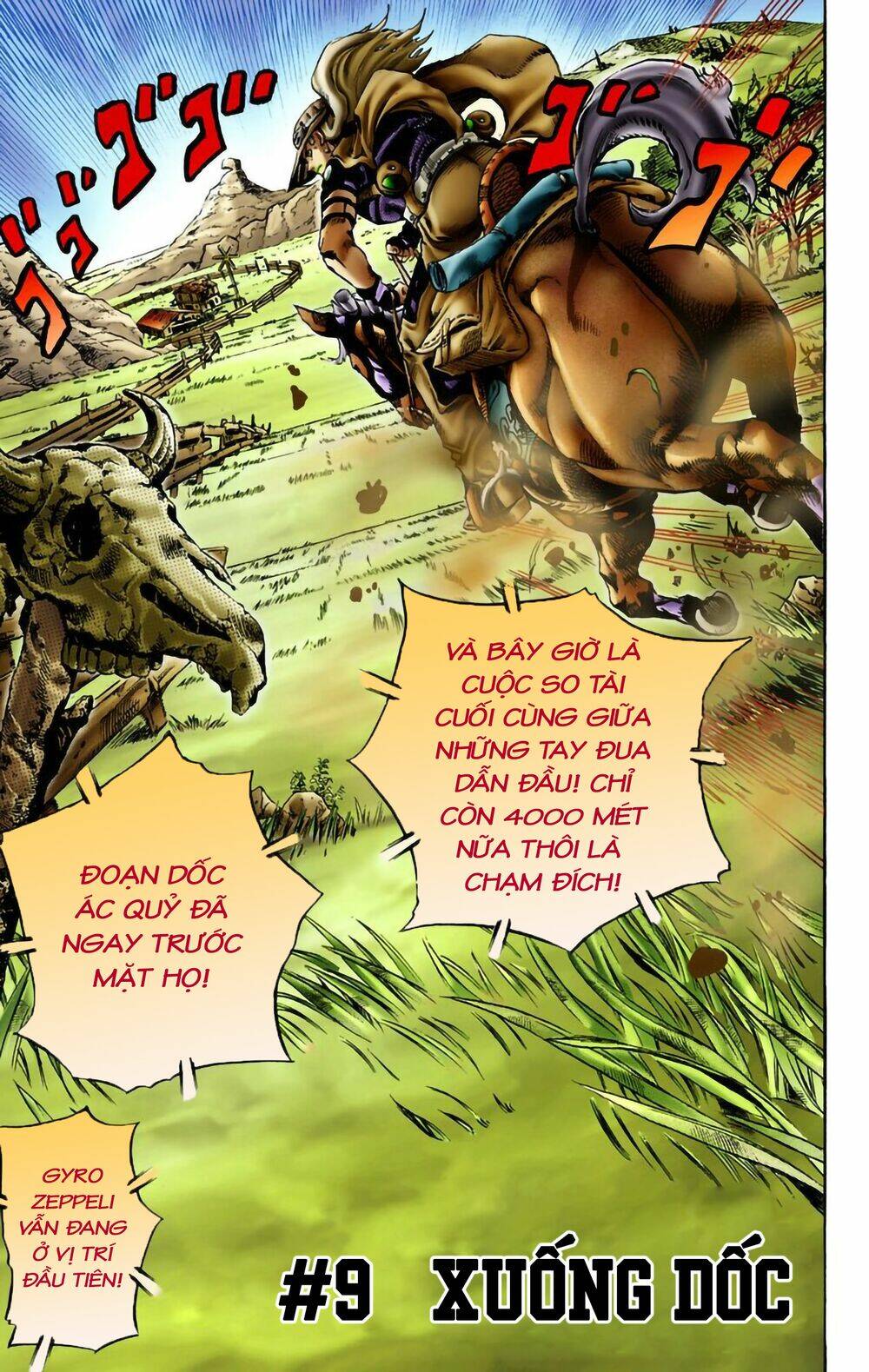 cuộc phiêu lưu bí ẩn phần 7: steel ball run chapter 9: - xuống dốc - Next chapter 10: - 200 mét cuối cùng