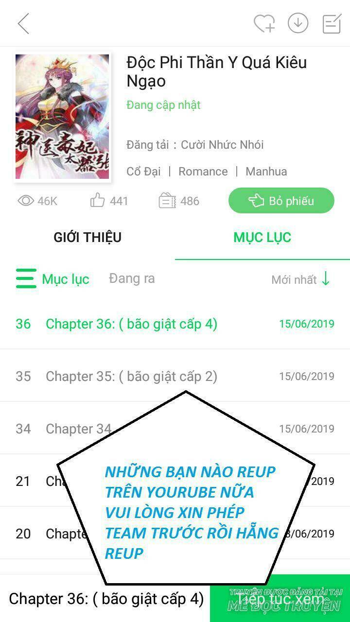 độc phi thần y quá kiêu ngạo chapter 38: ( bão 2) - Trang 2