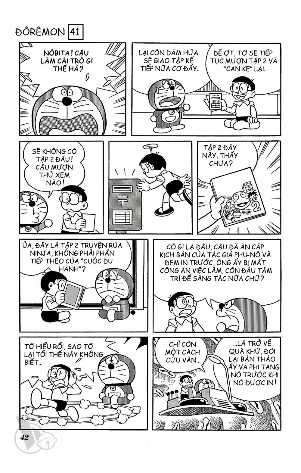 doraemon chapter 736: thẻ mượn sách tương lai - Trang 2