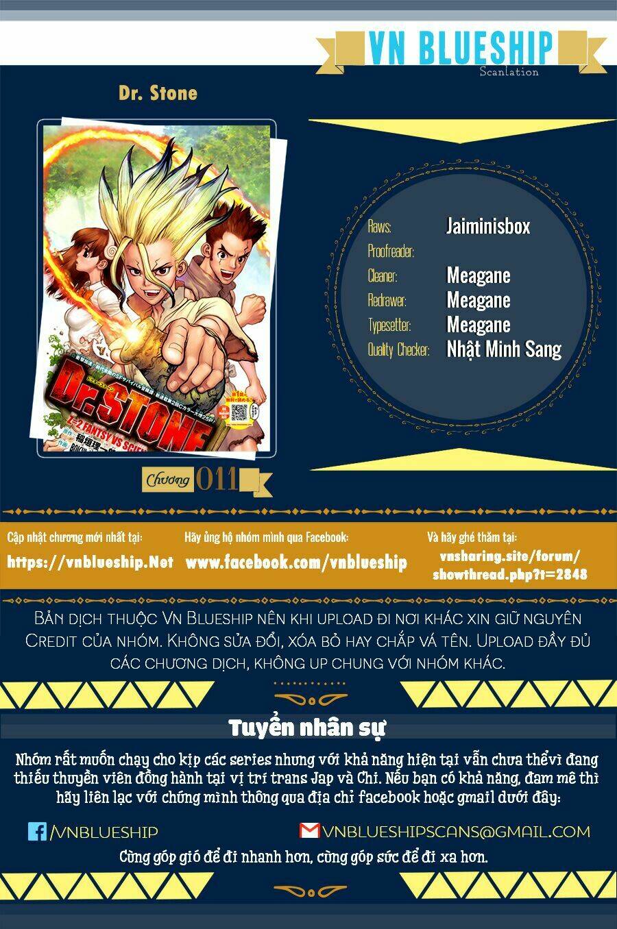 dr.stone - hồi sinh thế giới chapter 11 - Trang 2