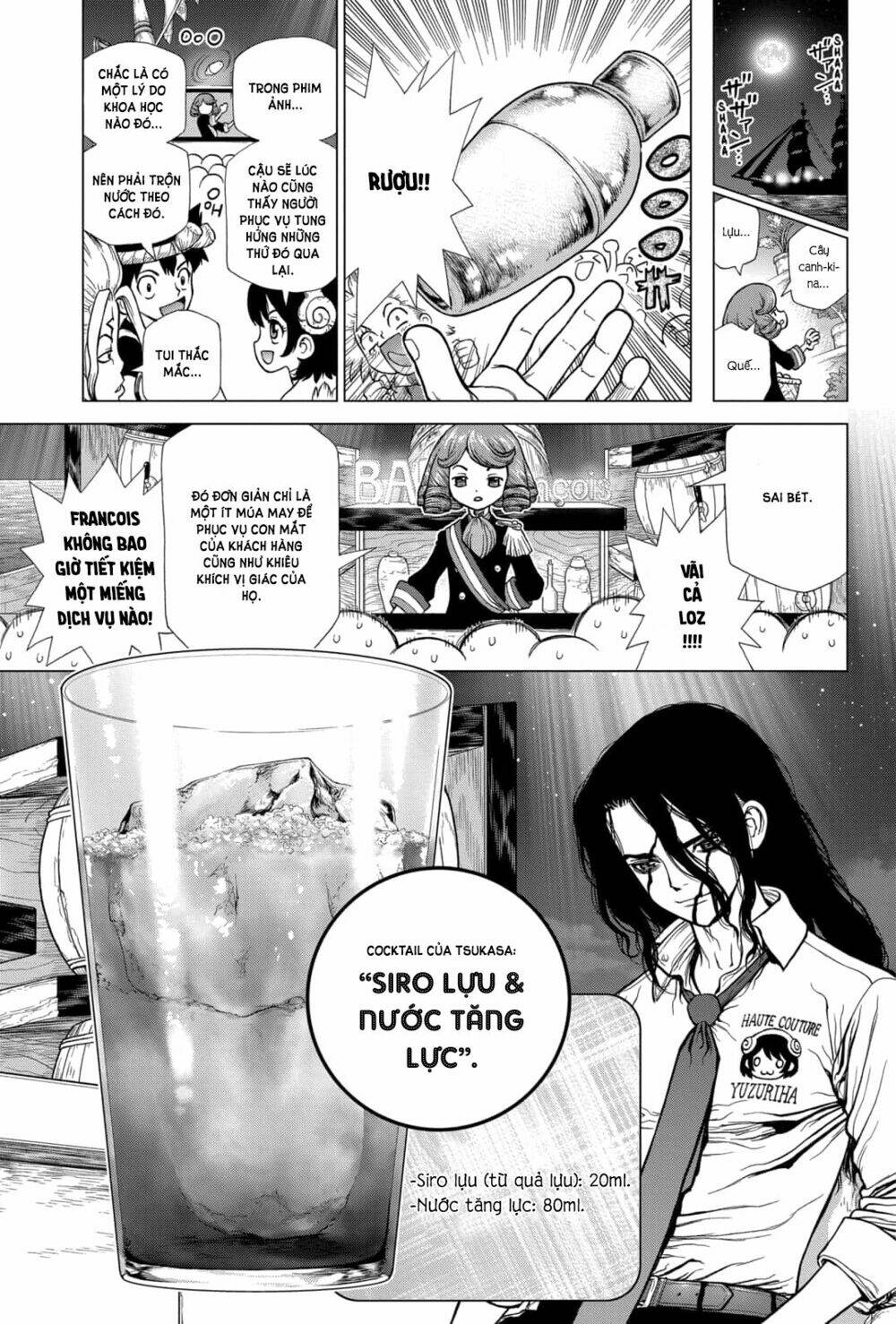 dr.stone - hồi sinh thế giới chapter 145: quầy bar francois. - Trang 2