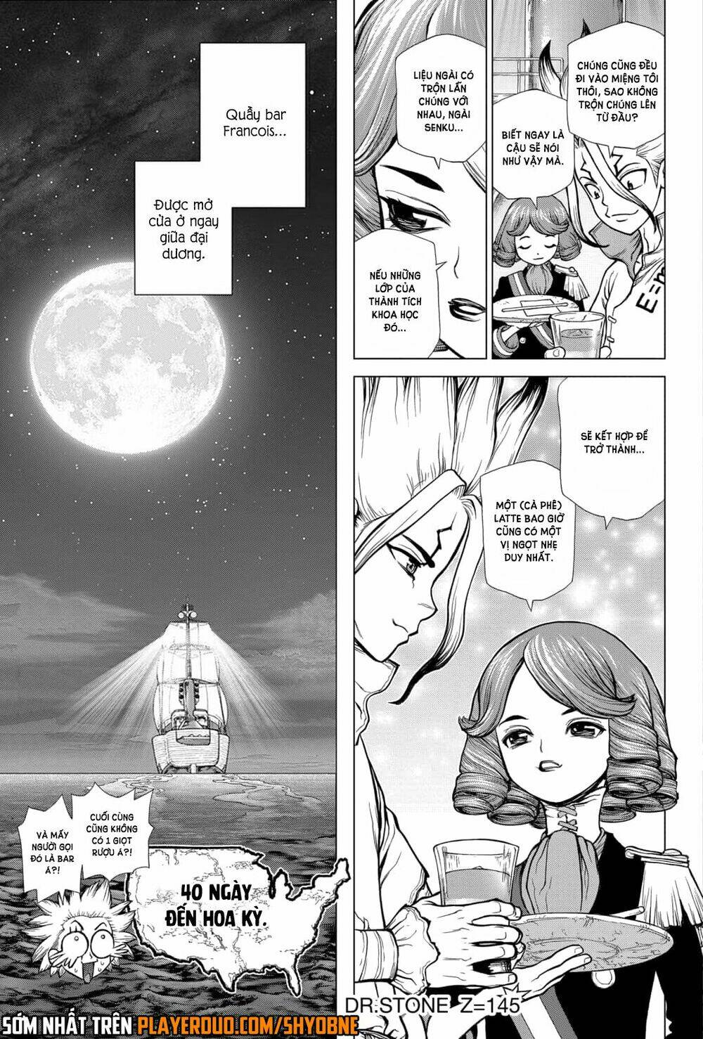 dr.stone - hồi sinh thế giới chapter 145: quầy bar francois. - Trang 2