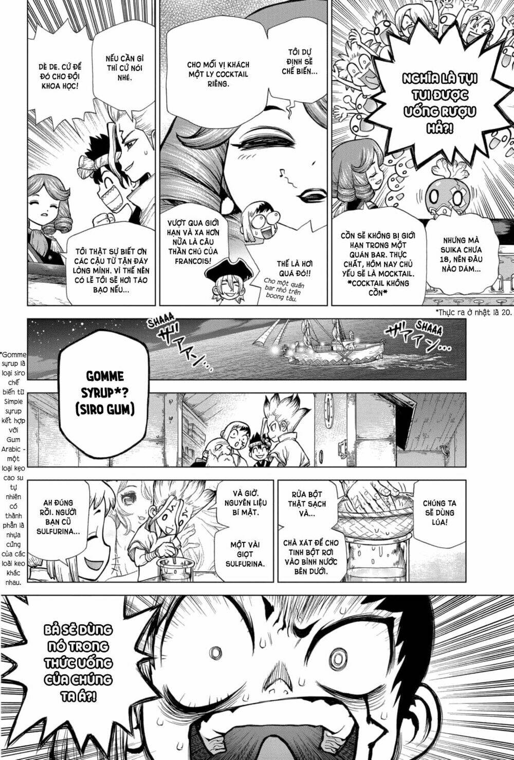 dr.stone - hồi sinh thế giới chapter 145: quầy bar francois. - Trang 2