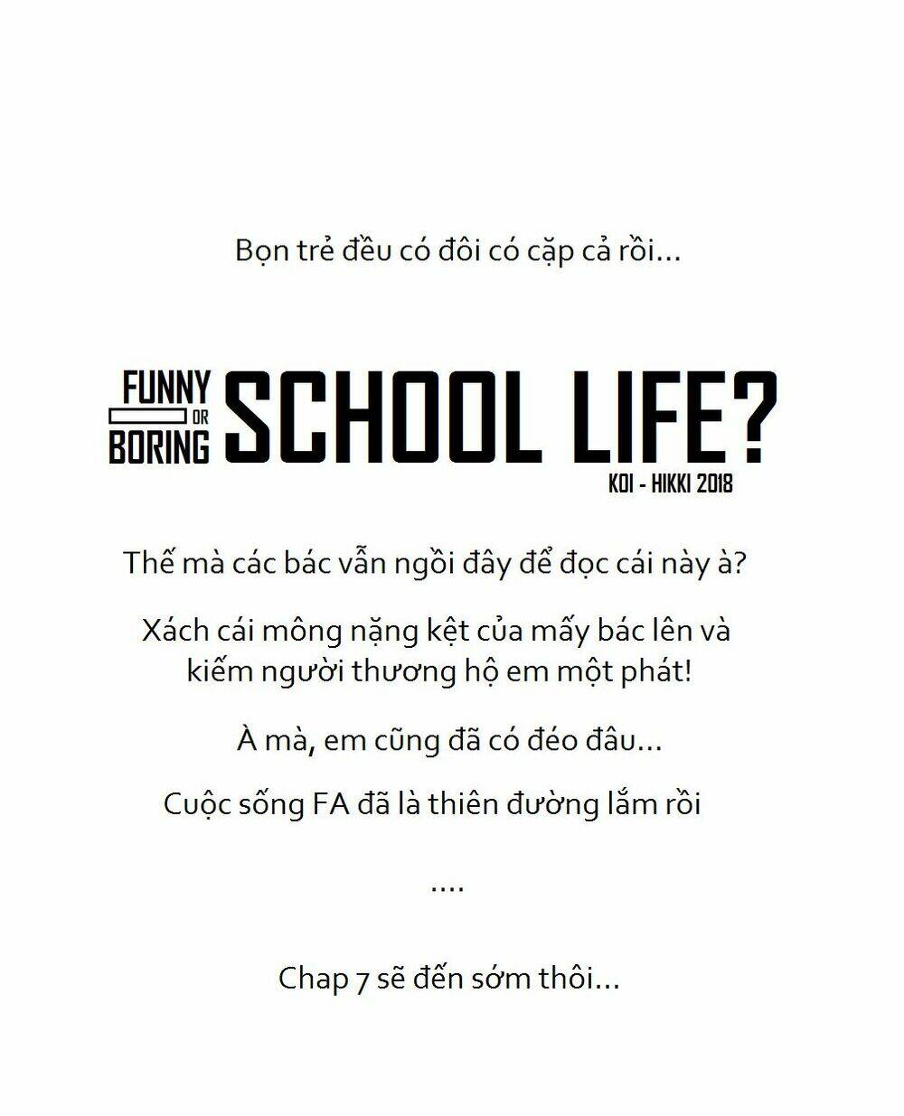 funny or boring school life? chương 6 - Next chương 7