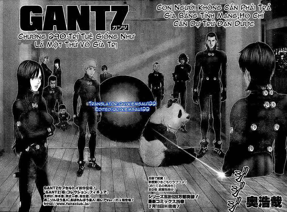 gantz chapter 290: trí tuệ giống như là một thứ ... - Trang 2