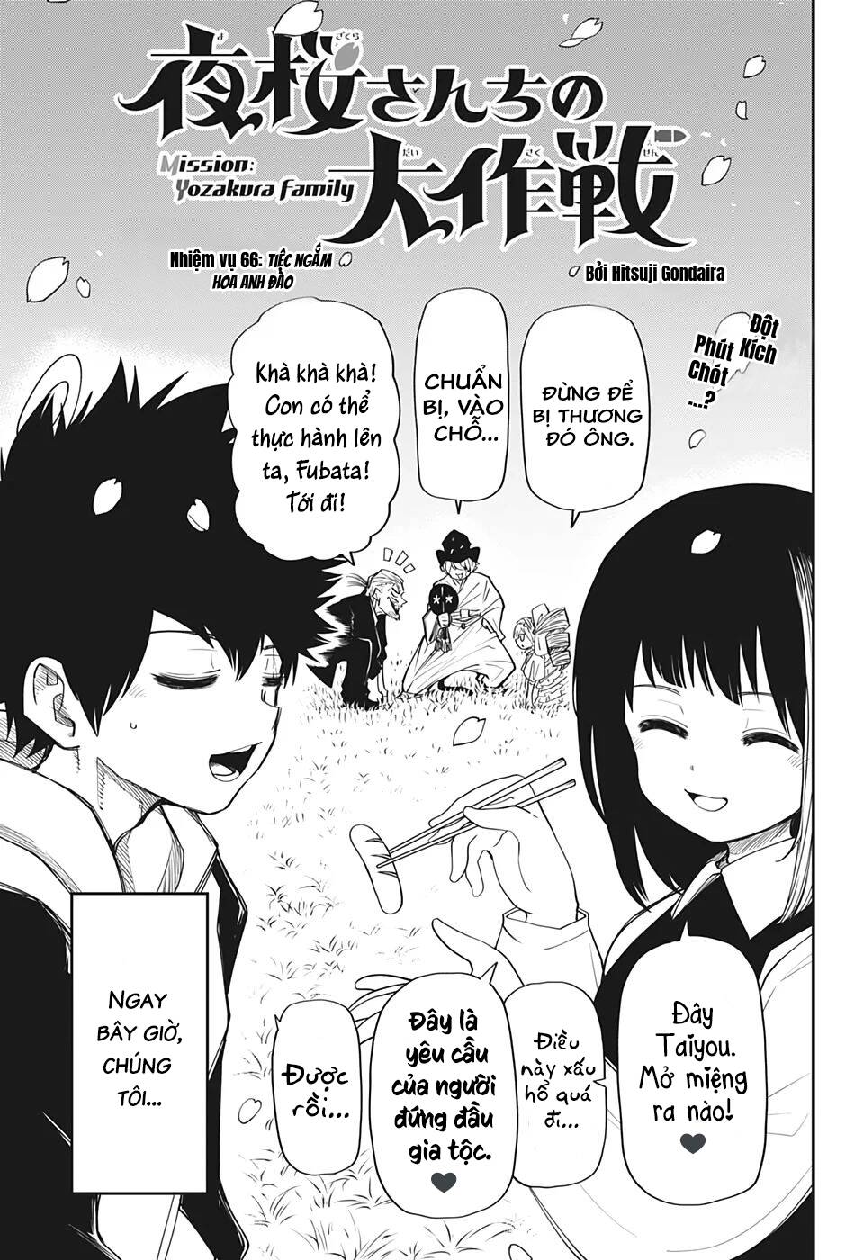 gia tộc điệp viên yozakura chapter 66: tiệc ngắm hoa anh đào - Next chapter 67: không phận đảo xương trắng độ cao 5000m