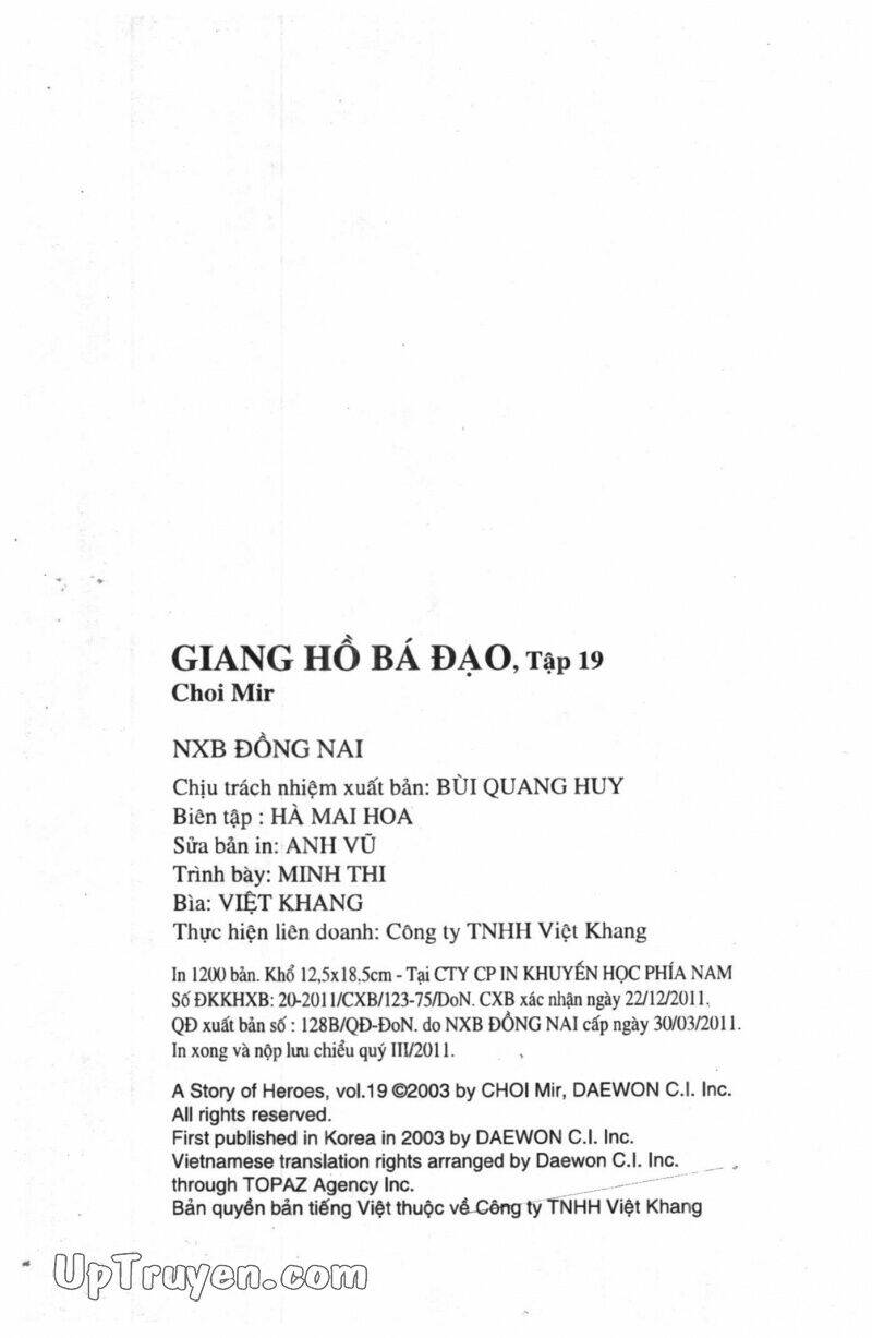 Giang Hồ Bá Đạo Ký Chapter 19 - Trang 2