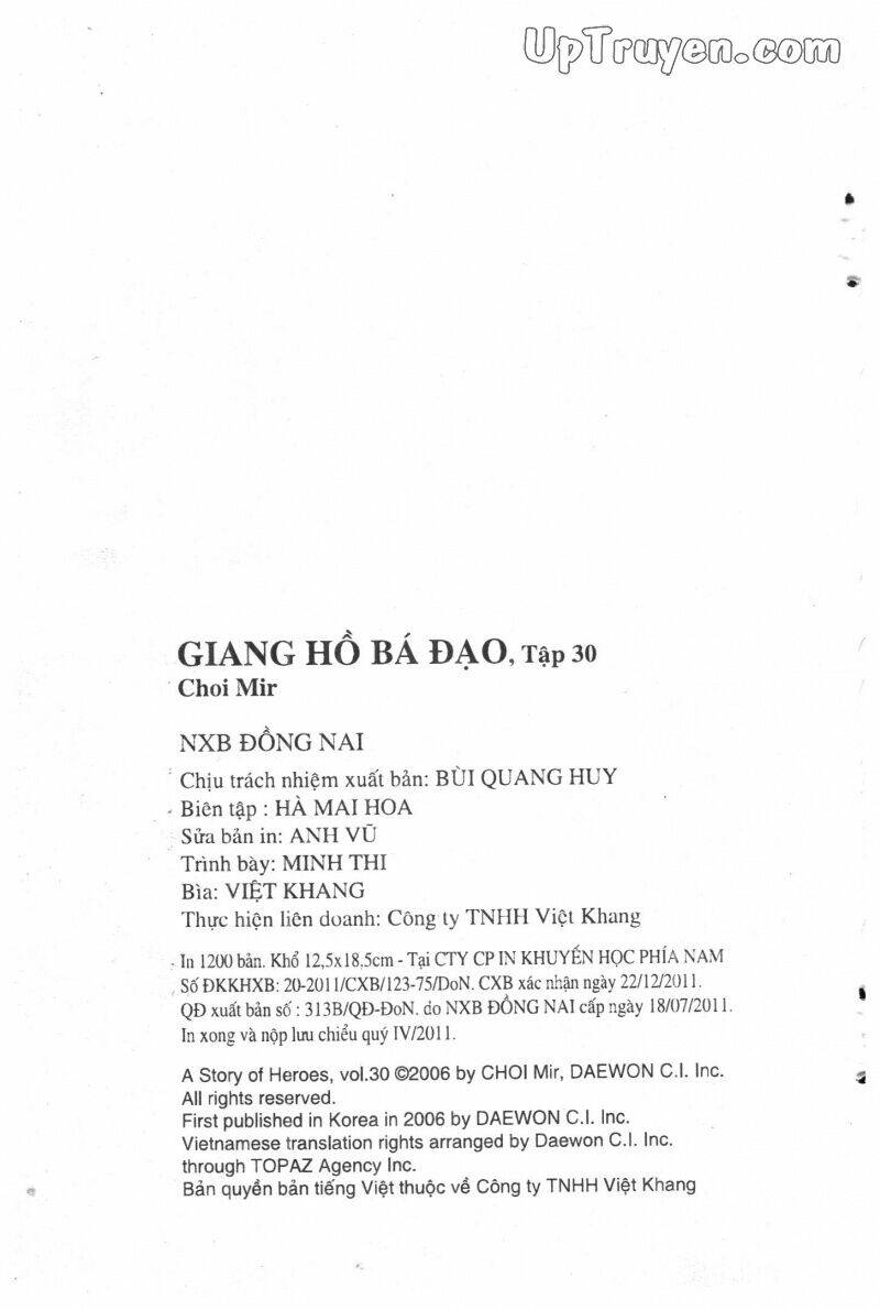 Giang Hồ Bá Đạo Ký Chapter 30 - Trang 2