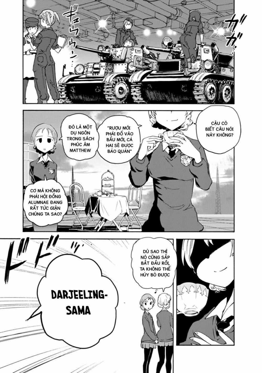 girls und panzer: ribbon no musha chapter 22: darjeeling\'s entry - Trang 2