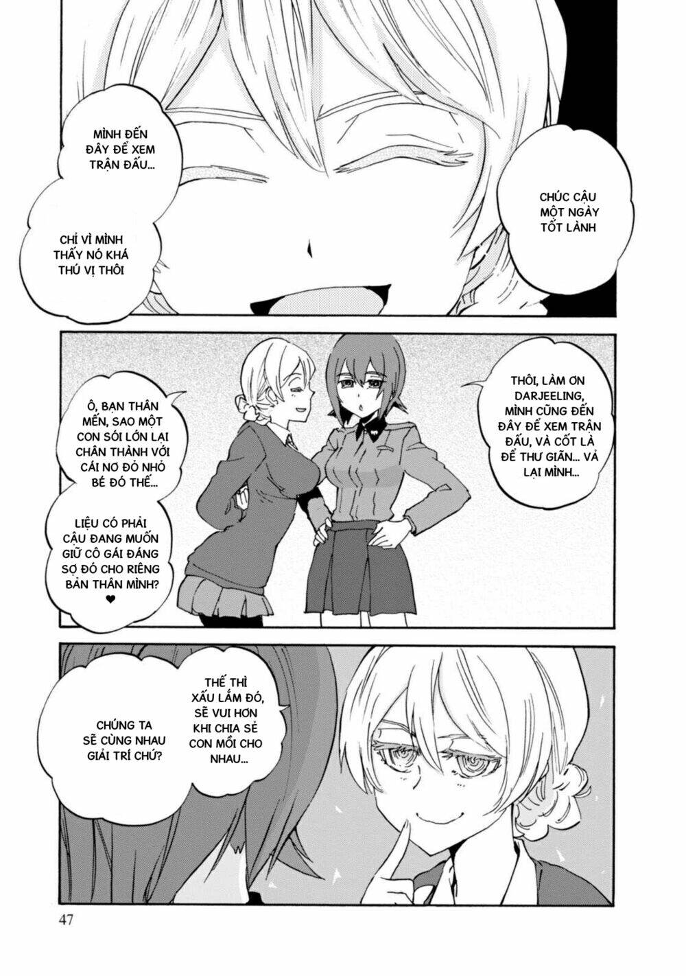 girls und panzer: ribbon no musha chapter 22: darjeeling\'s entry - Trang 2