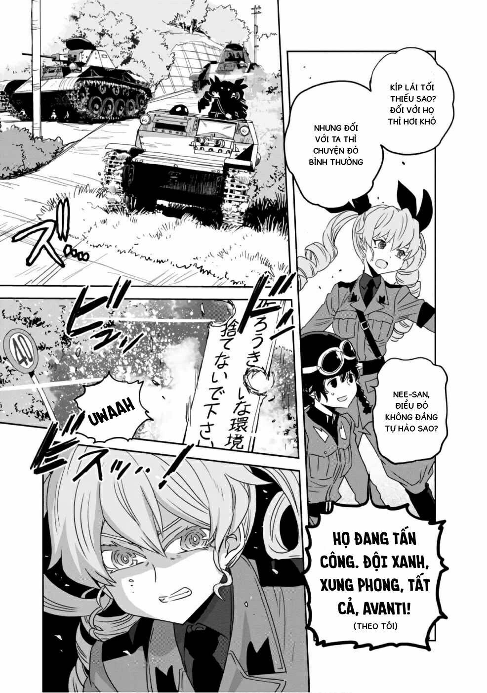 girls und panzer: ribbon no musha chapter 36: trận đấu sinh tử tại thành phố komoro (p3) - Trang 2