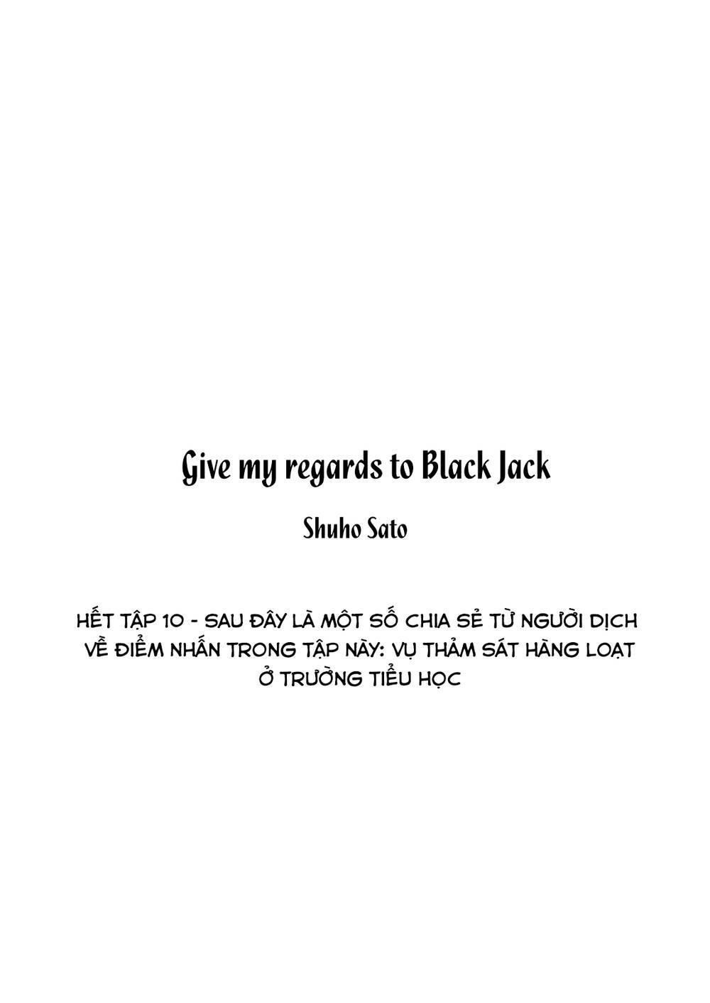 give my regards to black jack chapter 100: 1 trong 120 triệu - Trang 2