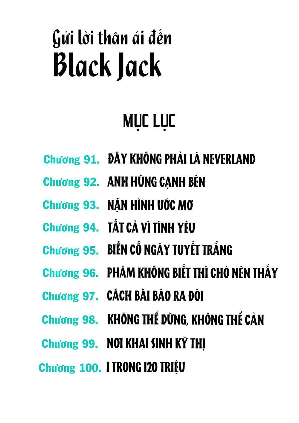 give my regards to black jack chapter 91: Đây không phải là neverland - Next chapter 92: anh hùng cạnh bên