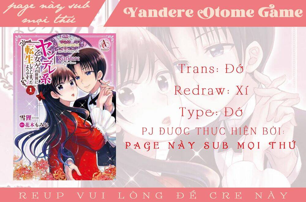 hình như tôi đã tái sinh vào yandere otome game chapter 17 - Trang 2