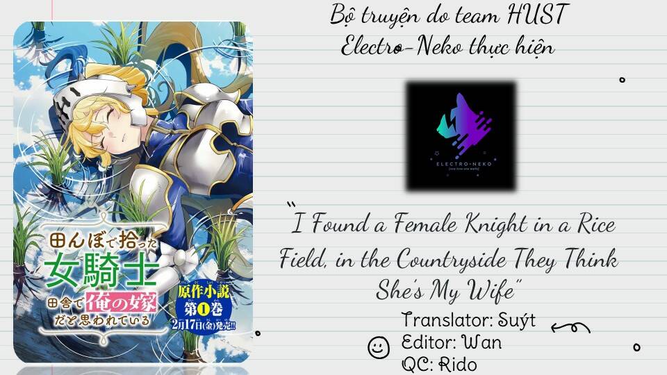 i found a female knight in a rice field, in the countryside they think she’s my wife chapter 4 - Trang 2