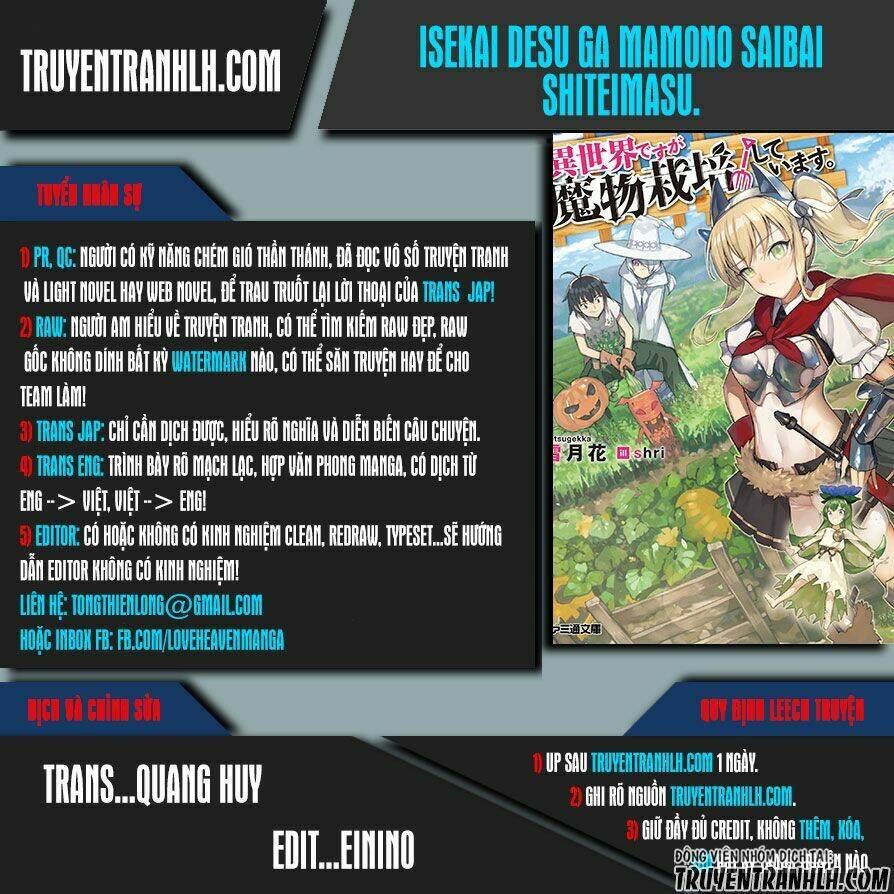 isekai desu ga mamono saibai shiteimasu chapter 1 - Trang 2