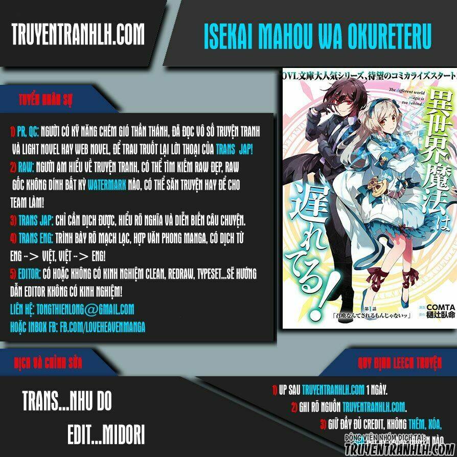 isekai mahou wa okureteru! chapter 6 - Next chapter 7