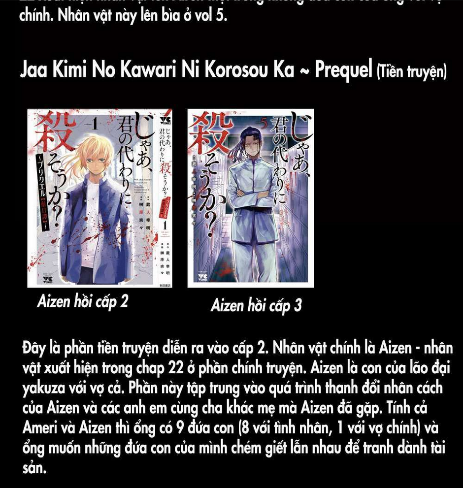 jaa kimi no kawari ni korosou ka ~ prequel (tiền truyện) chapter 1 - Trang 2