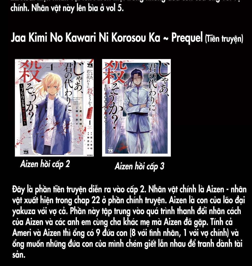 jaa kimi no kawari ni korosou ka ~ prequel (tiền truyện) chapter 12 - Next chương 13