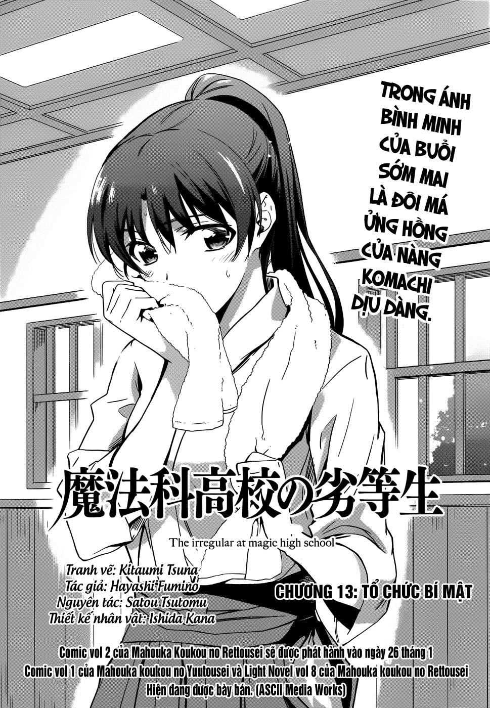 mahouka koukou no rettousei - nyuugaku hen chương 13 - Next chương 14