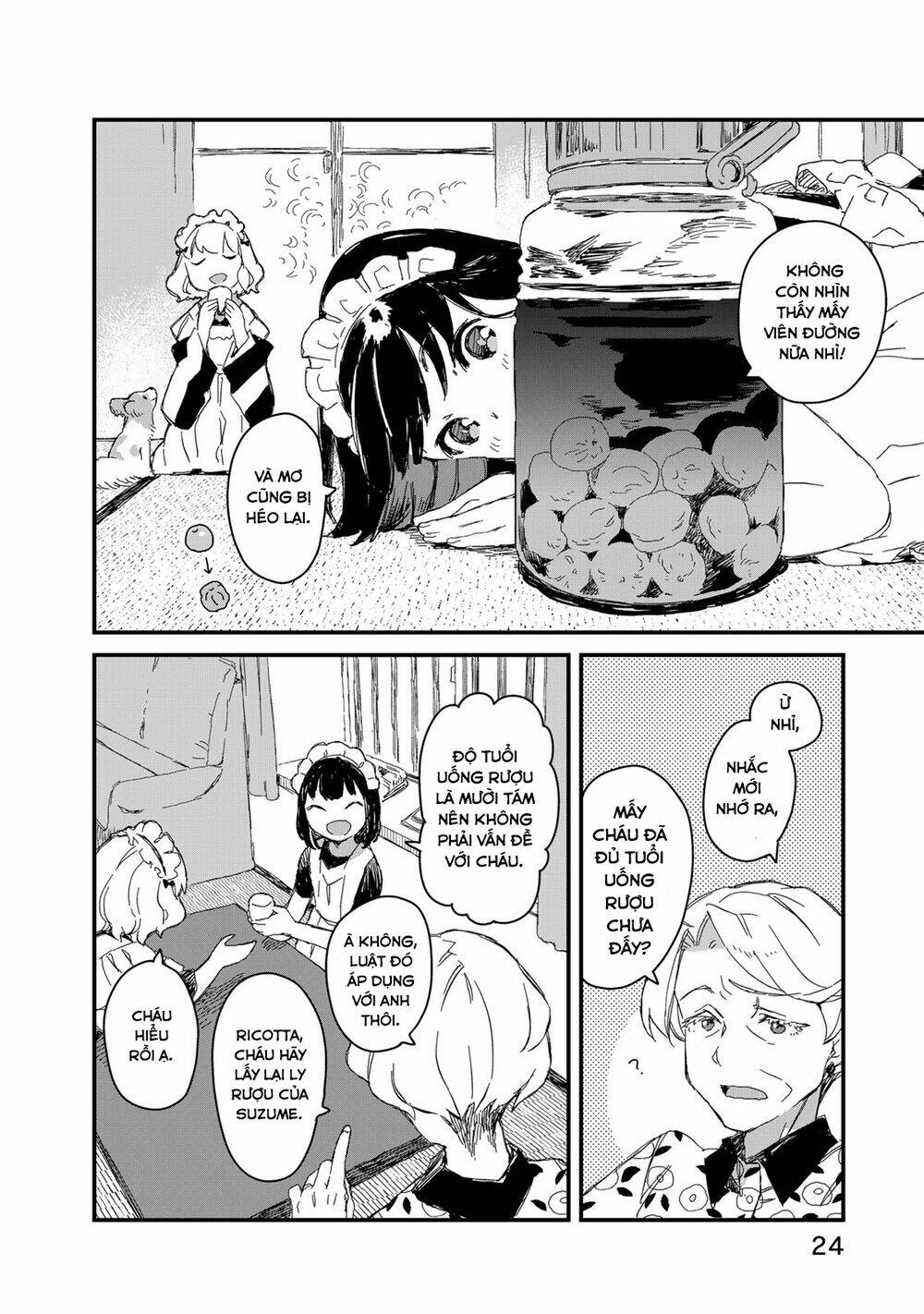 maid-san wa taberu dake chapter 22: rượu mơ - Next chapter 23: trà lúa mạch