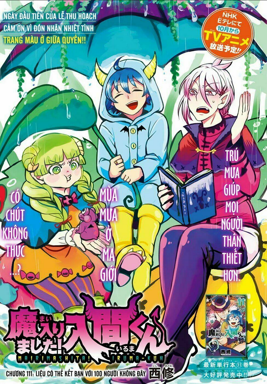 mairimashita! iruma-kun chapter 111: liệu có thể kết bạn với 100 người không đây - Trang 2