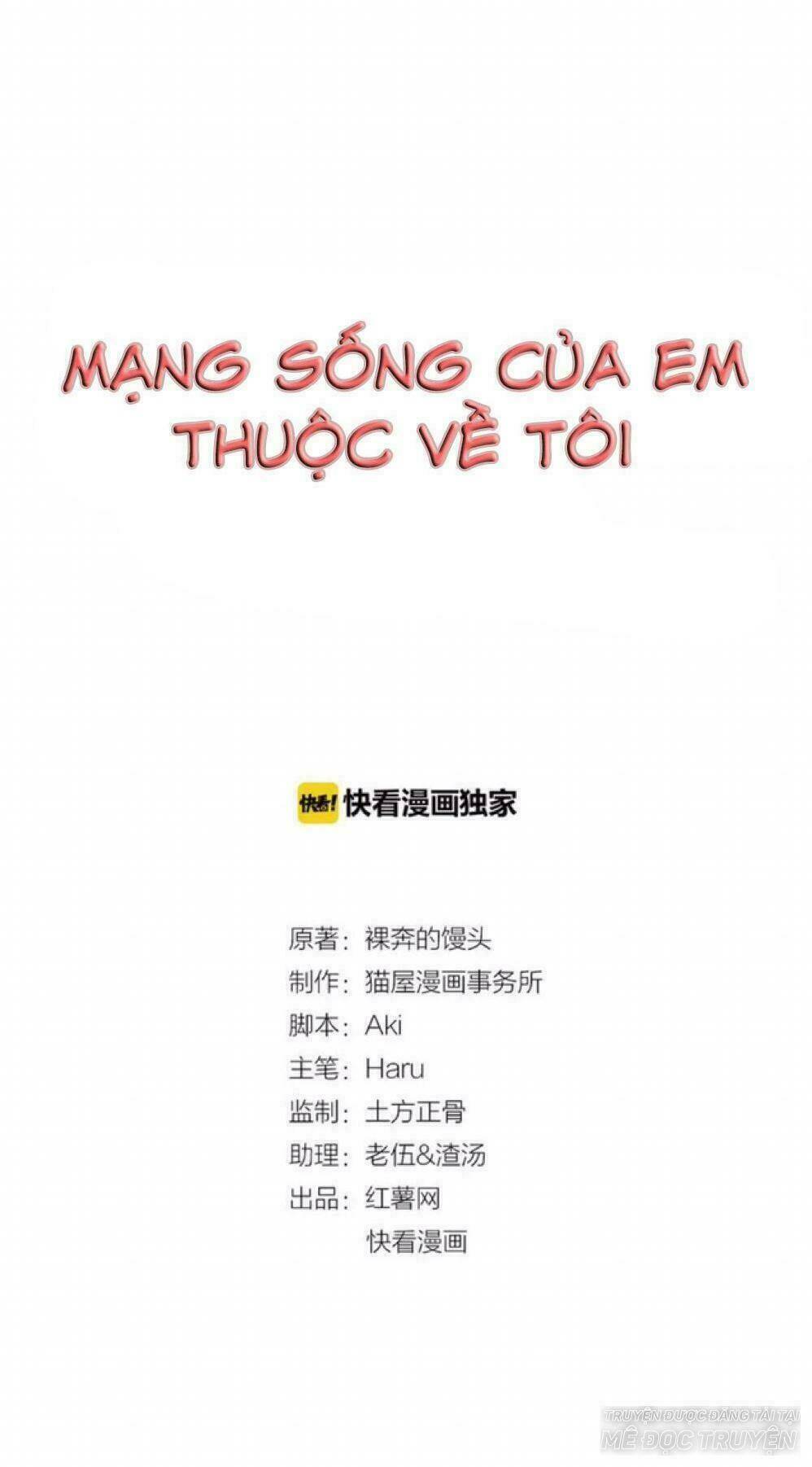 Mạng Sống Của Em Thuộc Về Tôi Chapter 9 - Trang 2