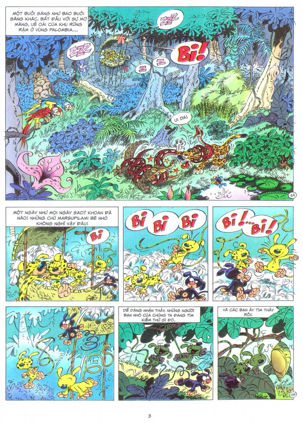 marsupilami chapter 9: - bươm bướm trên những ngọn cây - Next chapter 10: - cuộc ẩu đả ở palombia