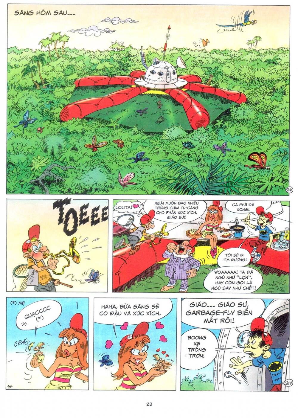 marsupilami chapter 9: - bươm bướm trên những ngọn cây - Next chapter 10: - cuộc ẩu đả ở palombia