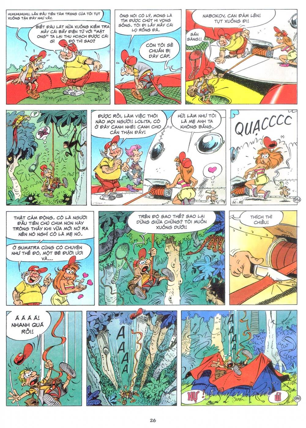 marsupilami chapter 9: - bươm bướm trên những ngọn cây - Next chapter 10: - cuộc ẩu đả ở palombia