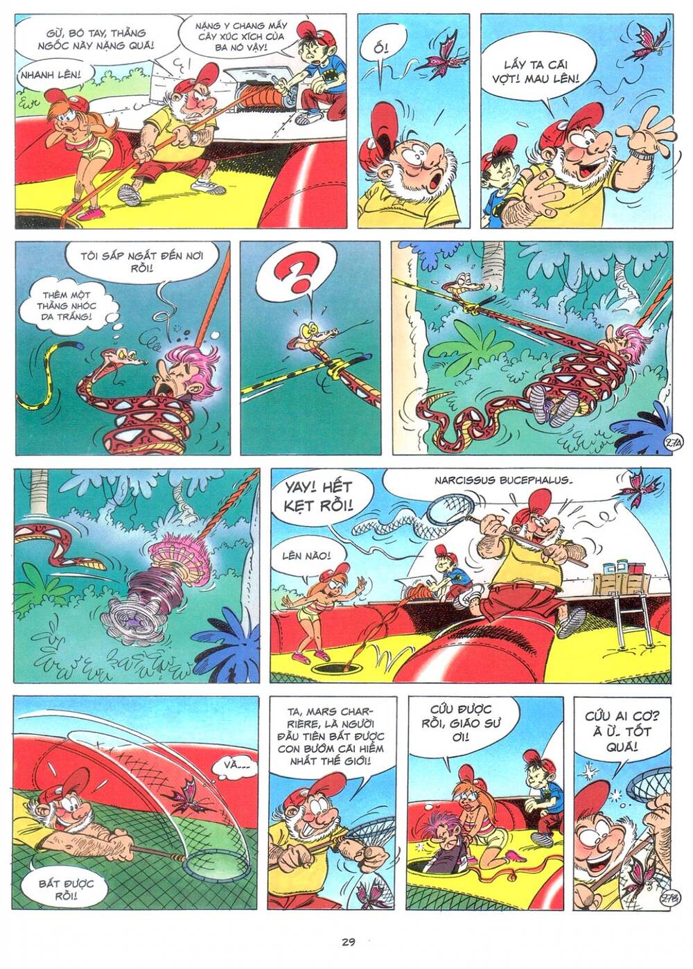 marsupilami chapter 9: - bươm bướm trên những ngọn cây - Next chapter 10: - cuộc ẩu đả ở palombia