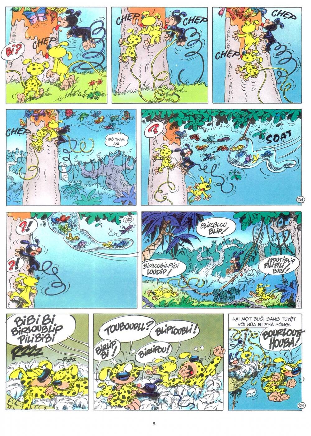 marsupilami chapter 9: - bươm bướm trên những ngọn cây - Next chapter 10: - cuộc ẩu đả ở palombia