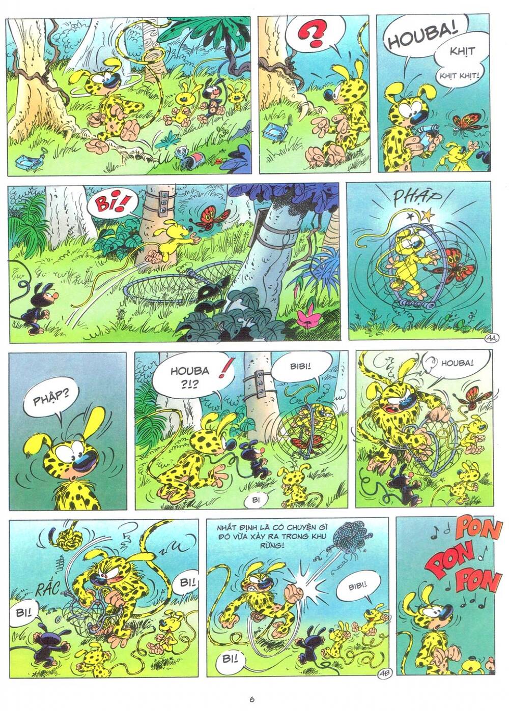 marsupilami chapter 9: - bươm bướm trên những ngọn cây - Next chapter 10: - cuộc ẩu đả ở palombia