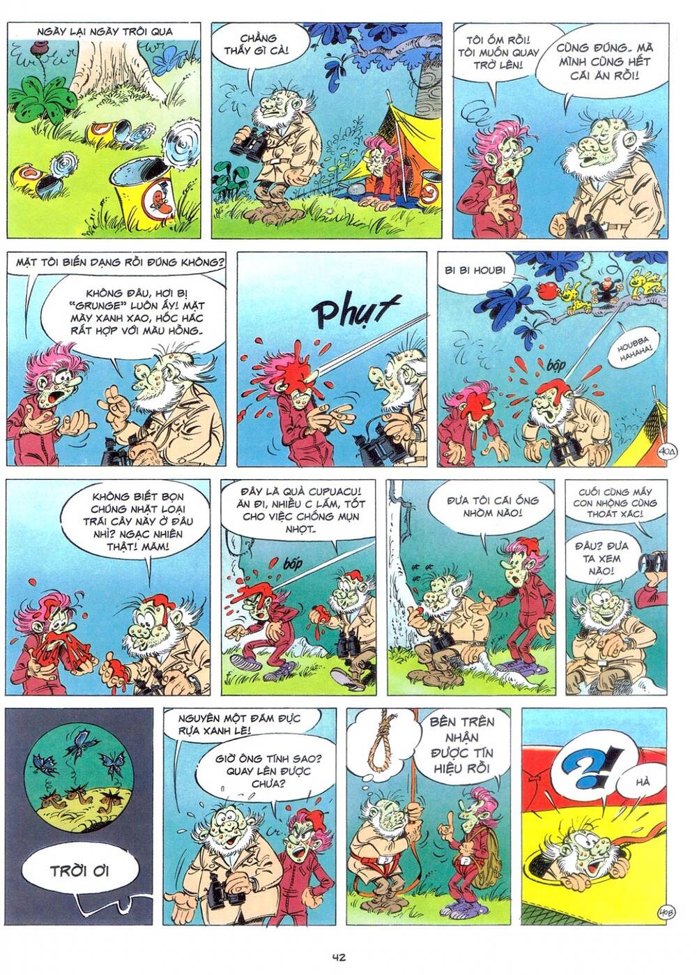 marsupilami chapter 9: - bươm bướm trên những ngọn cây - Next chapter 10: - cuộc ẩu đả ở palombia