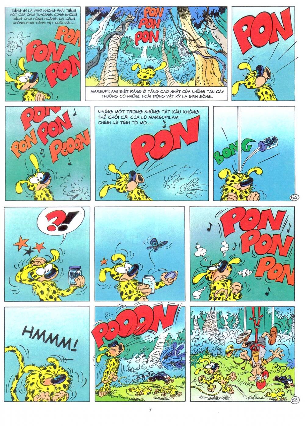 marsupilami chapter 9: - bươm bướm trên những ngọn cây - Next chapter 10: - cuộc ẩu đả ở palombia