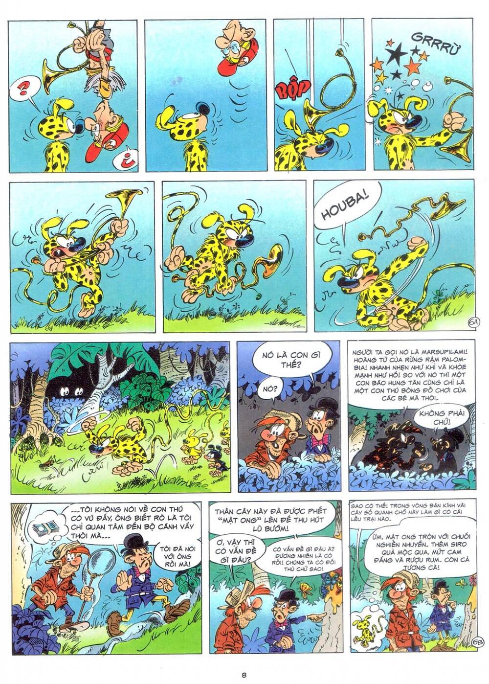 marsupilami chapter 9: - bươm bướm trên những ngọn cây - Next chapter 10: - cuộc ẩu đả ở palombia